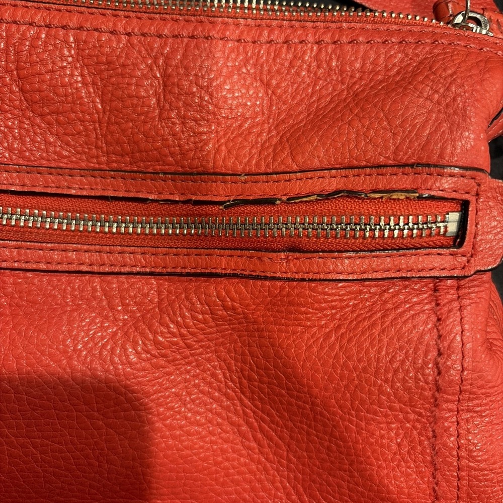 COACH Poppy Perri Hippie Red Leather Crossbody/ Hobo Bag #22421M - Picture 6 of 12